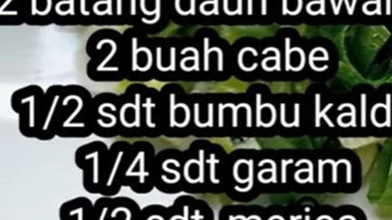 Siapkan Semua Bahan