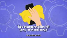 Banjir menggenangi sebagian wilayah Indonesia jelang akhir Februari 2021. Berikut tips sederhana mengeringkan smartphone yang terendam banjir.