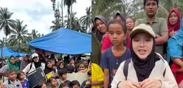 Intip gaya busana Tiara Andini saat mengirim bantuan bencana ke Aceh (@tiaraandini)