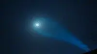 Penampakan cahaya spiral aneh di langit Norwegia (AP)