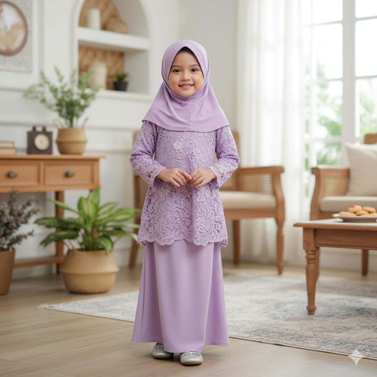 7 Model Baju Anak Brokat Kombinasi Polos, Inspirasi Busana Lebaran 2026