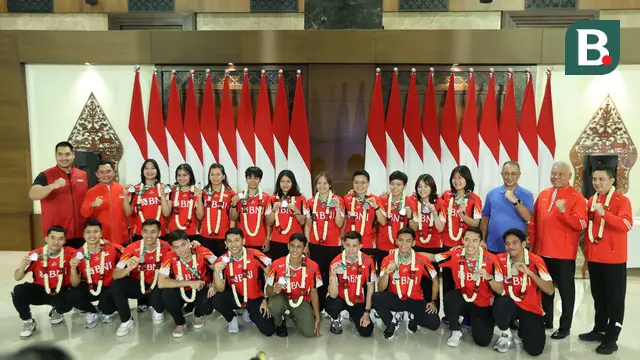 Foto: Sambutan Hangat Tim Thomas dan Uber Indonesia saat Tiba di Tanah Air