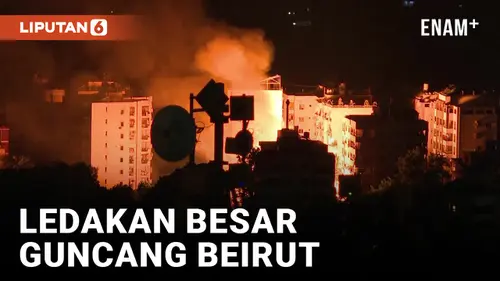 VIDEO: Beirut 'Membara' Usai 10 Serangan Udara Diluncurkan Israel