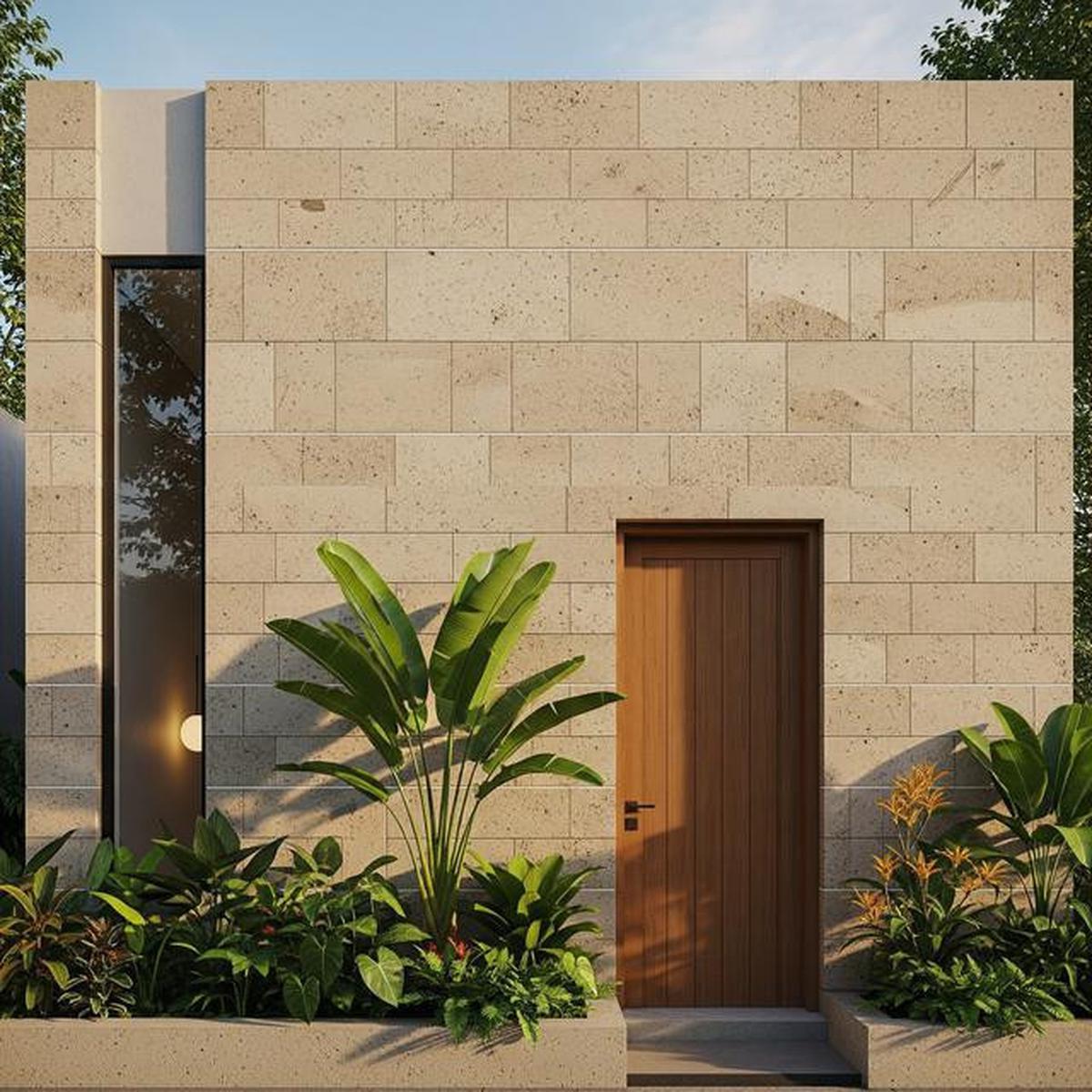 7 Model Rumah Minimalis Batu Alam Tampak Depan dengan Nuansa Natural dan Hangat