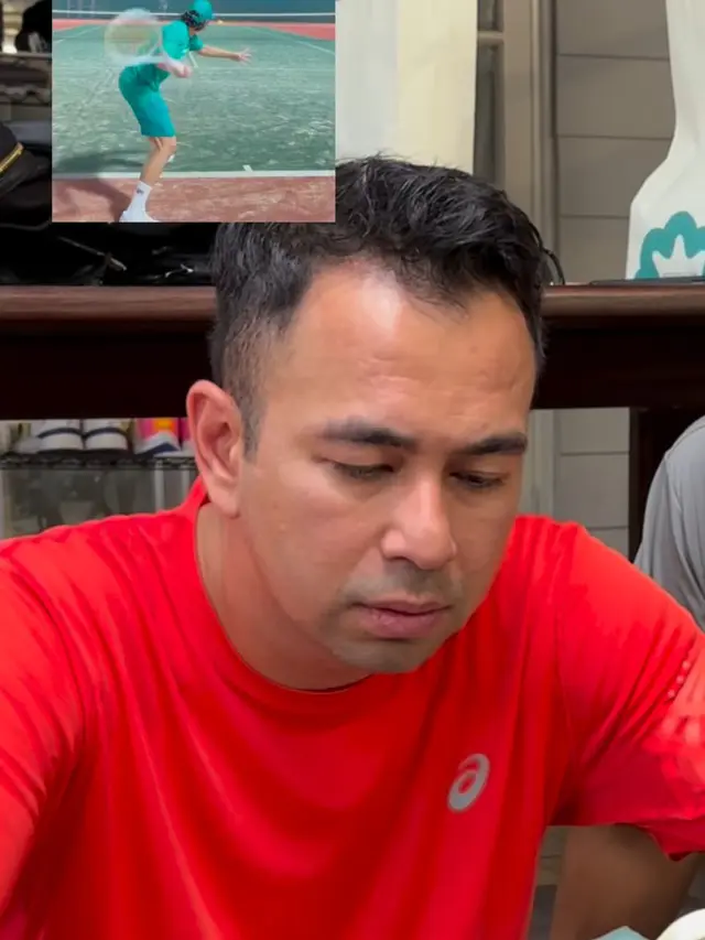 Reaksi Raffi Ahmad saat melihat lawannya. (credit: instagram.com/raffinagita1717)