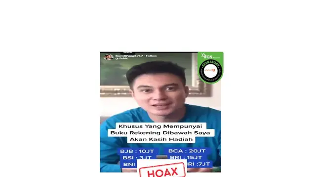 Cek Fakta Baim Wong giveaway