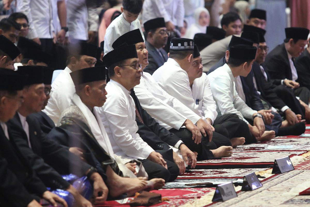 Prabowo-Gibran laksanakan salat Idulfitri di Masjid Istiqlal