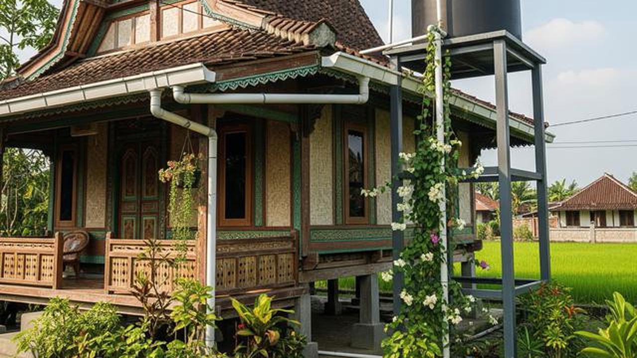7 Model Rumah di Desa dengan Sistem Air Gravitasi Tanpa Pompa
