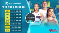 Siaran Langsung WTA 500 Mubadala Abu Dhabi Open Putaran Pertama hingga Final di Vidio