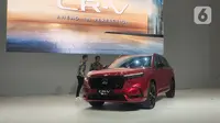 PT Honda Prospect Motor (HPM) meramaikan Gaikindo Indonesia International Auto Show (GIIAS) 2023 dengan menghadirkan All New CR-V Hybrid di ICE BSD, Tangerang, Banten, Kamis (10/8/2023). (Liputan6.com/Angga Yuniar)