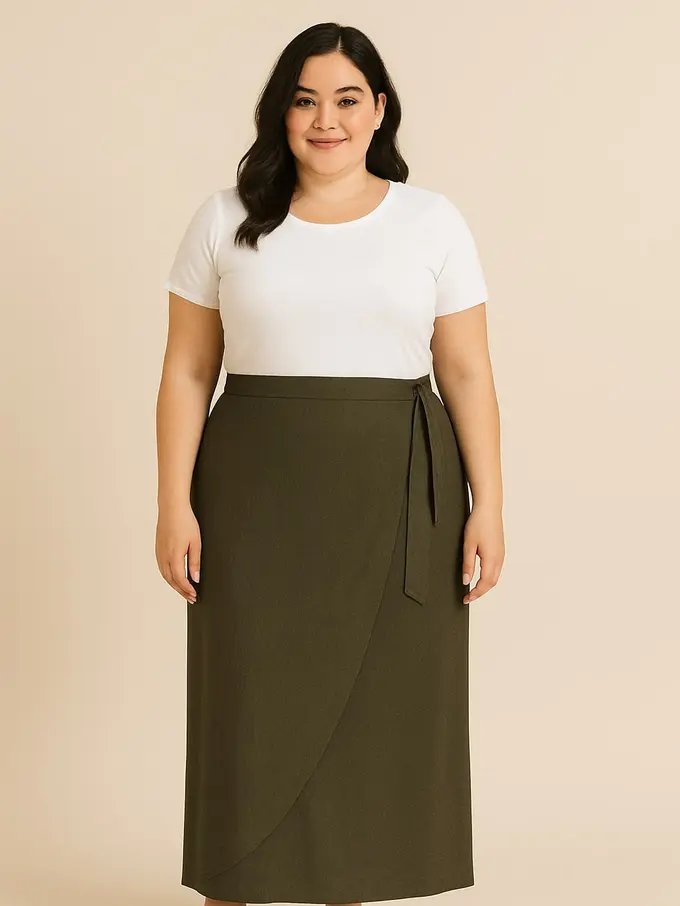 Contoh Rok Panjang untuk Orang Plus Size dan Tidak Terlalu Tinggi