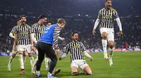 Juve lalu berhasil memecah kebuntuan di awal babak kedua, tepatnya di menit ke-47. Gol Bianconeri dicetak oleh Adrien Rabiot. (Fabio Ferrari/LaPresse via AP)