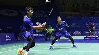 Ganda putra Indonesia, Mohammad Ahsa/Rian Agung Saputro, memenangi laga babak kedua China Terbuka Super Series Premier 2017, Kamis (16/11/2017). (PBSI)