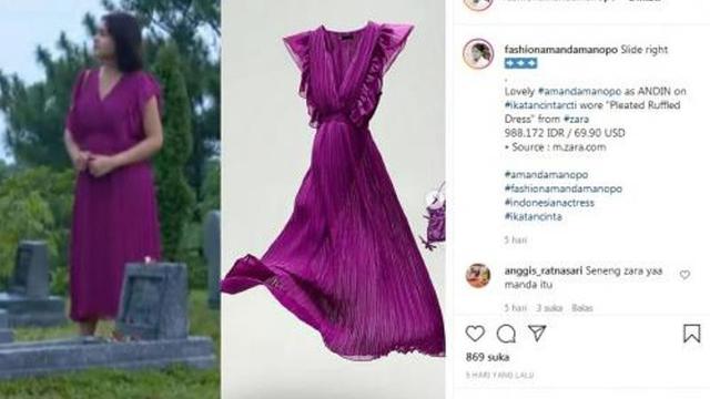 Tampilan Amanda Manopo Saat Syuting, dari Dress Murah Sampai Sepatu Rp12 Juta