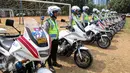 Sebanyak 700 personel disiagakan Polda Metro Jaya untuk mengamankan konferensi organisasi kepala kepolisian ASEAN (ASEANAPOL) ke-35 di Jakarta yang akan diselenggarakan pada 3-7 Agustus 2015, Jakarta, Minggu (2/8/2015). (Liputan6.com/Faizal Fanani)