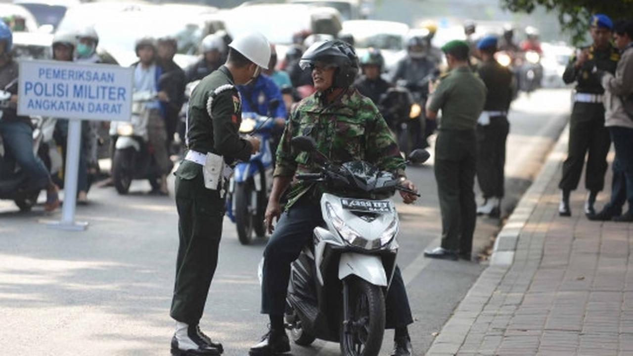 Polisi Militer gelar razia kendaraan TNI di Tugu Proklamasi