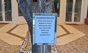 Viral pembatalan pelaksanaan misa Natal di Wisma Sahabat Yesus, Pondok Cina, Depok. (Istimewa)