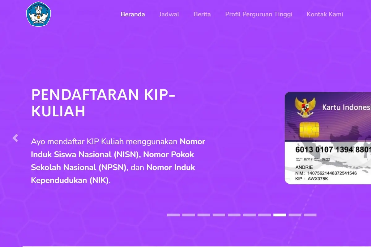 Pendaftaran Kartu Indonesia Pintar atau KIP Kuliah Merdeka 2023 sudah mulai dibuka oleh Kementerian Pendidikan, Kebudayaan, Riset, dan Teknologi (Kemendikbudristek) sejak Selasa 14 Februari 2023.
