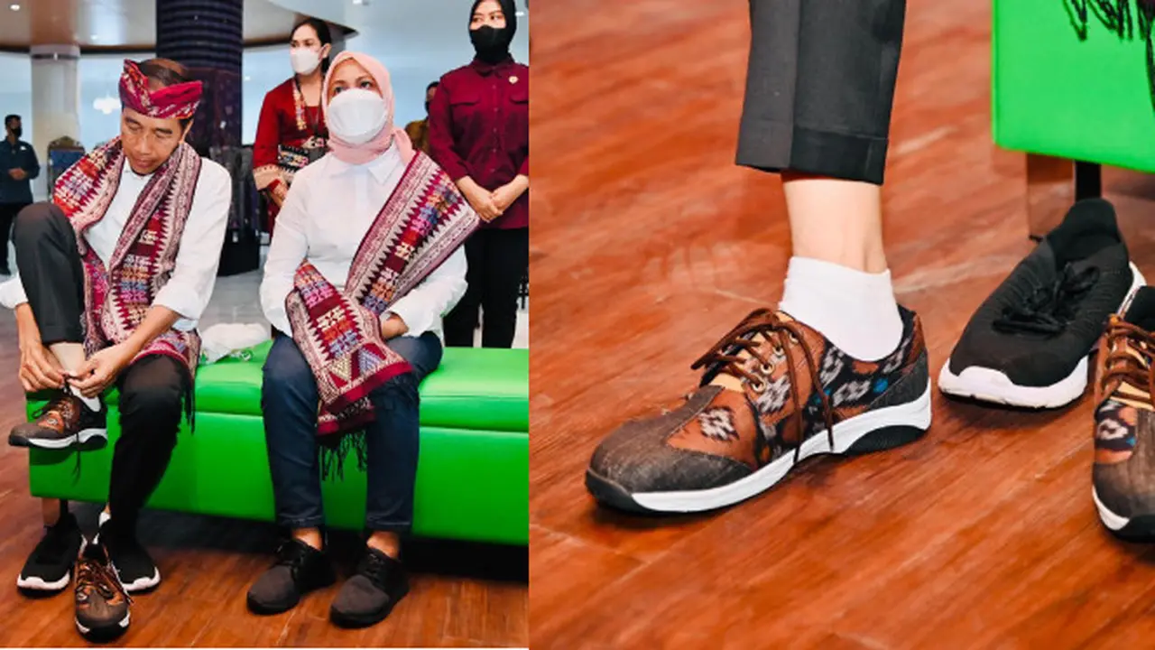 Jokowi Beli Sepatu Kets Tenun Bali (Sumber Foto: https://twitter.com/jokowi/status/1621394418069807104)