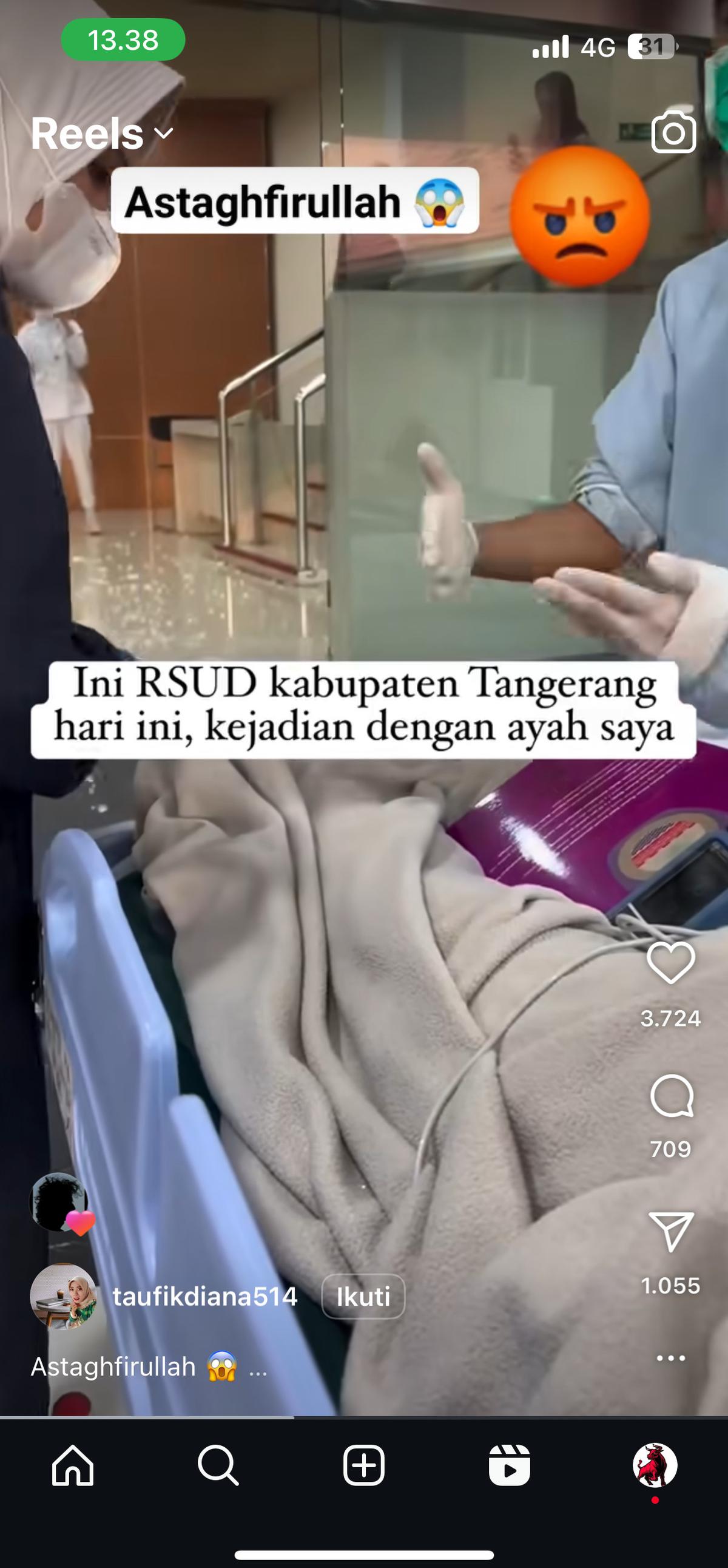 insiden pintu kaca pecah di RSUD Tangerang