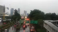 Banjir Kembali Rendam Jalan HR Rasuna Said
