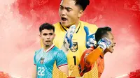 Timnas Indonesia - Trivia kiper pilihan STY buat laga kontra Brunei (Bola.com/Adreanus Titus)