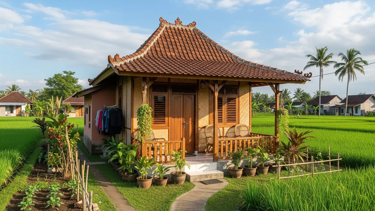 Rumah Desa Sederhana Tapi Tampak Modern kekinian yang Cocok Buat Slow Living Model