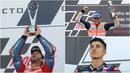 Berikut ini klasemen sementara MotoGP 2017. Pebalap Ducati, Andrea Dovizioso, melengserkan Marc Marquez dari puncak klasemen sementara MotoGP 2017. (Foto-foto Kolase dari AP, EPA dan AFP)