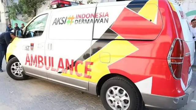 Ambulans bantuan warga Padang di Palestina. (Humas Kota Padang)