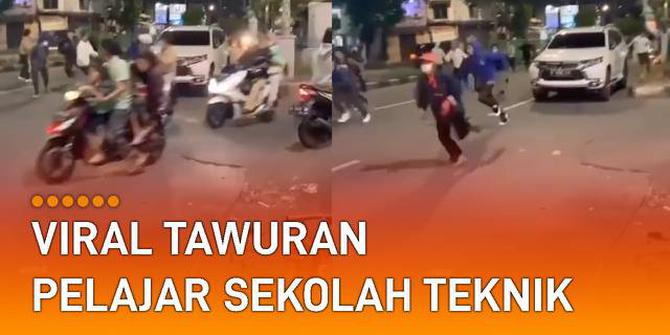 VIDEO: Viral Tawuran Pelajar Sekolah Teknik di Jalan, Janjian Sebelum Beraksi
