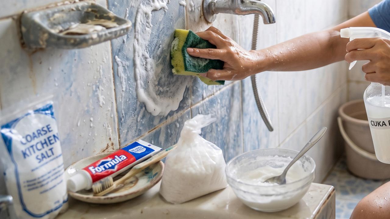 Bahan Dapur yang Ampuh untuk Membersihkan Kerak Kamar Mandi