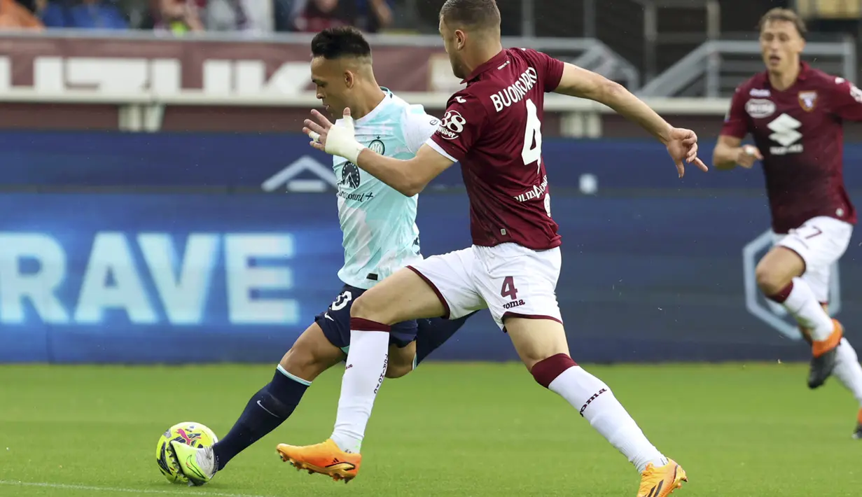 Inter Milan melepaskan 13 tembakan dengan 4 mengarah ke gawang. (Tano Pecoraro/LaPresse via AP)