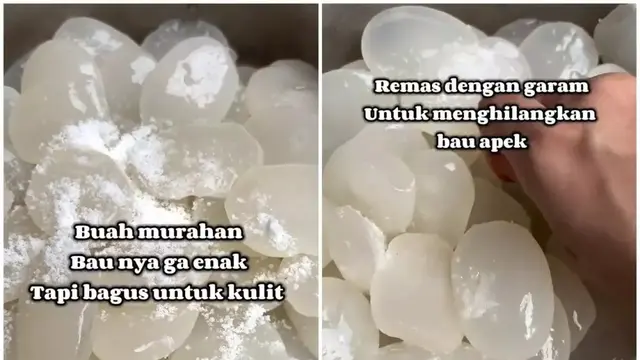 Remas Kolang-Kaling dengan Garam Selama Beberapa Menit