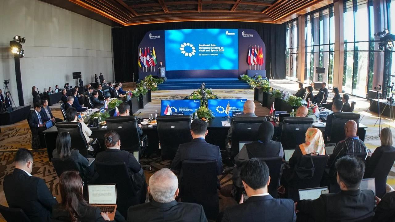Menpora Erick Thohirdalam acara  SouthEast Asia Ministerial Meeting on Youth and Sports 2026 (SEAMMYS) di Bali