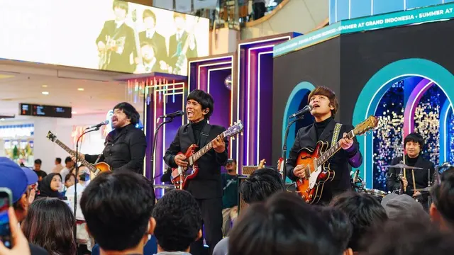 G-Pluck Beatles hadir di ajang Summer Pop 2023 Grand Indonesia Jakarta. (Foto: Dok. Tim GI)