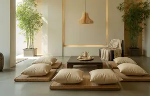 8 Desain Ruang Tamu Lesehan yang Estetik, Hemat Tempat, dan Bikin Betah