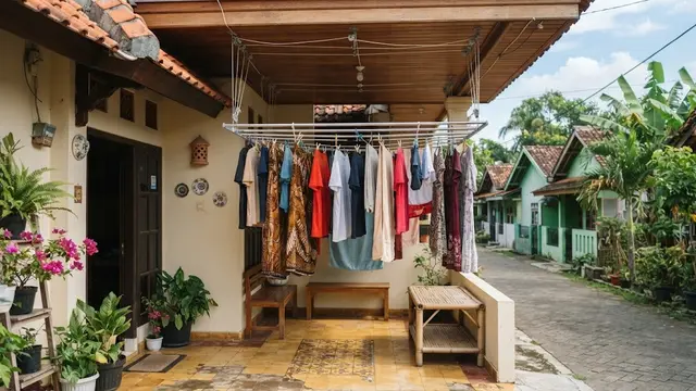Jemuran Gantung di Plafon