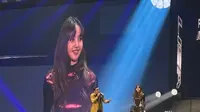 Lisa Blackpink di Fan Meetup in Asia 2024 yang dilangsungkan di Beach City International Stadium, Jakarta, Jumat (15/11/2024). (Zulfa Ayu Sundari)