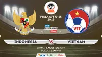 Piala AFF U-15 2019: Indonesia vs Vietnam. (Bola.com/Dody Iryawan)