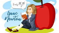 Ilustrasi Isaac Newton. (Image by brgfx on Freepik)