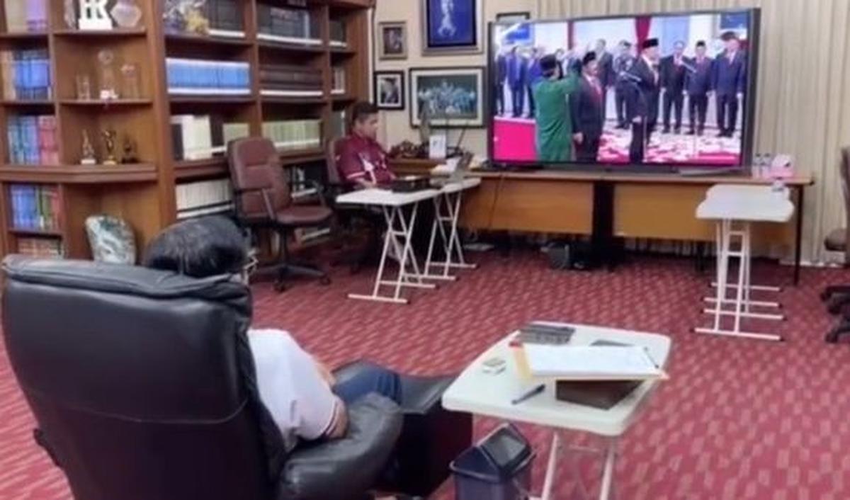 SBY Saksikan AHY Dilantik
