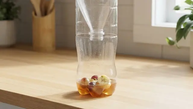 ide memanfaatkan botol bekas menjadi alat pengusir lalat sederhana