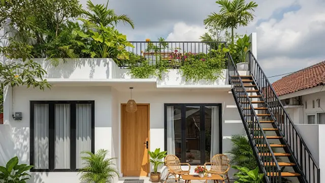 Desain Rumah dengan Rooftop Garden