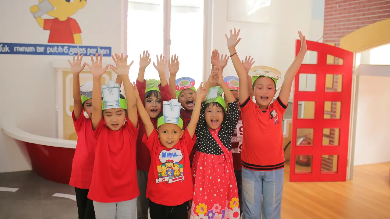 Anak-Anak Antusias Bermain di PAUD Generasi Maju di Taman Pintar, Yogyakarta
