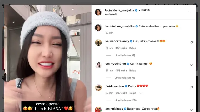 Unggahan Lucinta Luna. (Foto: Dok. Instagram @lucintaluna_manjalita)