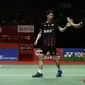 Ganda putra Indonesia, Kevin Sanjaya Sukamuljo/Marcus Fernaldi Gideon, saat menghadapi ganda Malaysia, Aaron Chia/Soh Wooi Yik, pada laga Indonesia Masters 2020 di Istora Senayan, Jakarta, Sabtu (18/1). Kevin/Marcus menang dua gim dengan skor 21-19 dan 21-19. (Bola.com/Yoppy Renato)