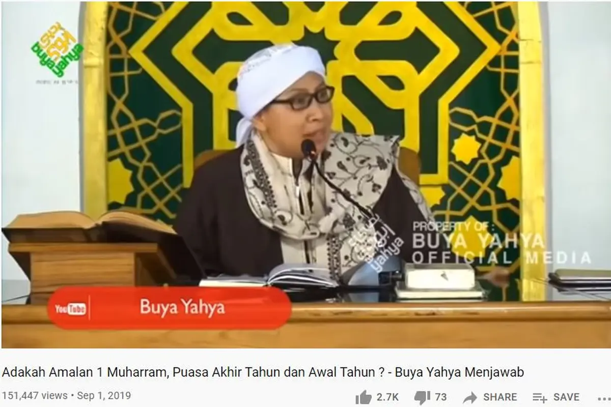 Buya Yahya tentang amalan puasa di 1 Muharram