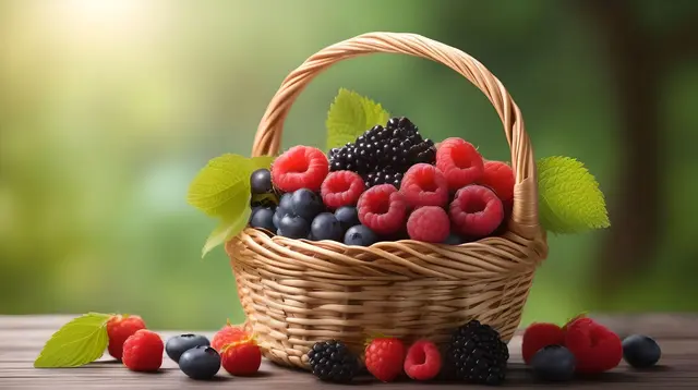 Ilustrasi buah berry (Ilustrasi AI)