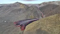 Aliran lava di Islandia. (Sumber: sea mashable)