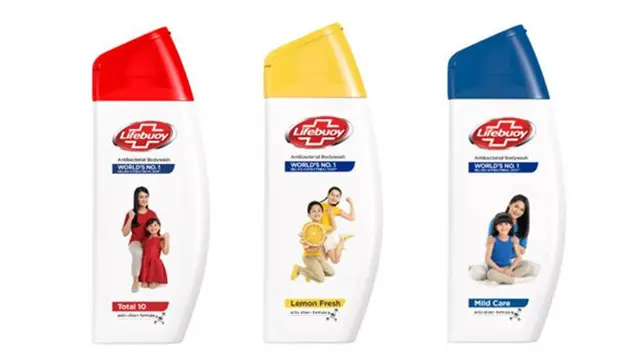 Sabun cair Lifebuoy dengan ActivSilver+ Formula.
